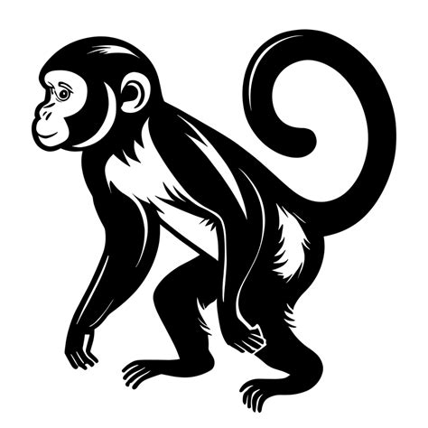 monkey clipart|monkey clip art black and white.